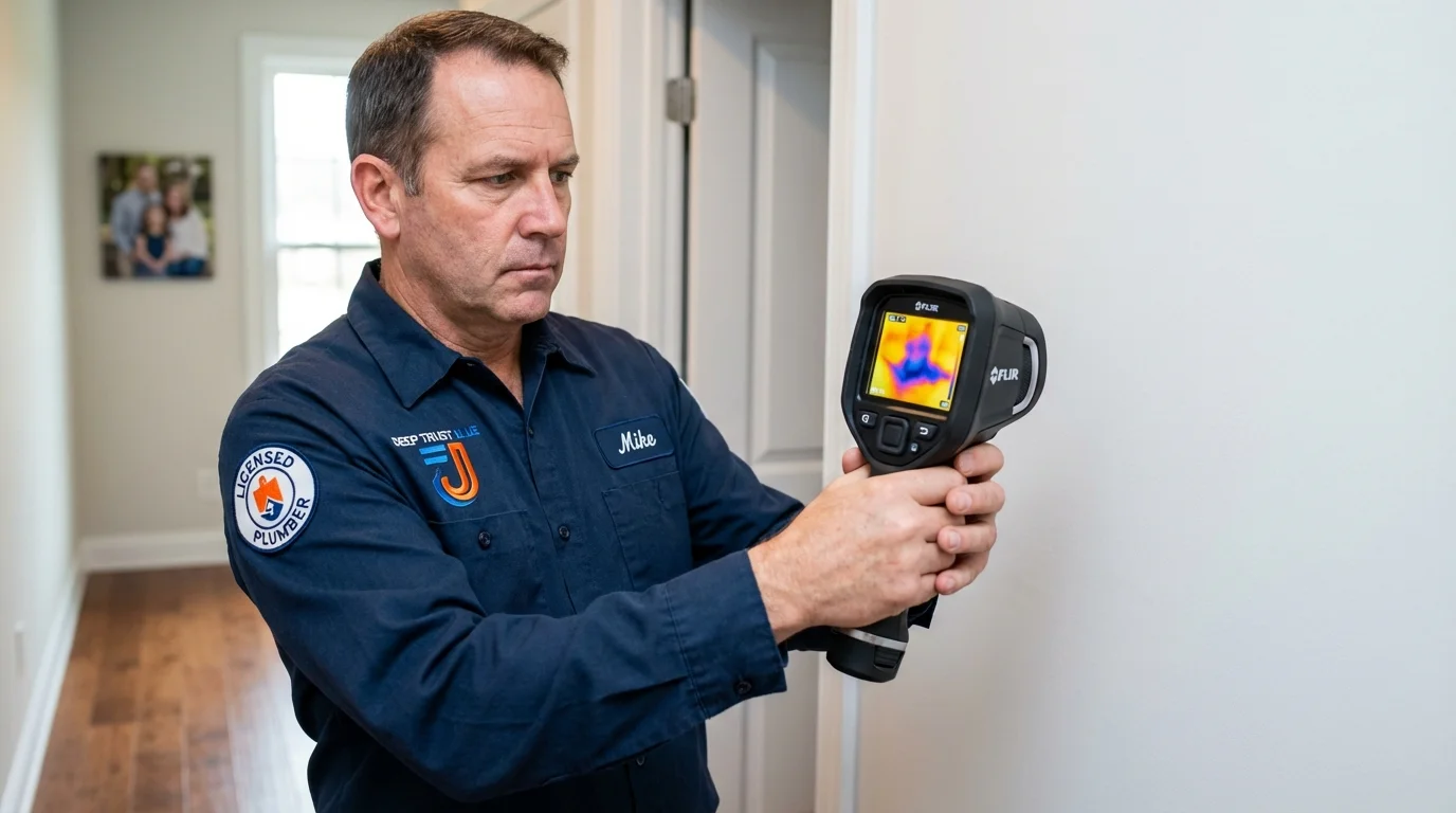 Thermal imaging leak detection by Johns Plumbing LLC in Omro